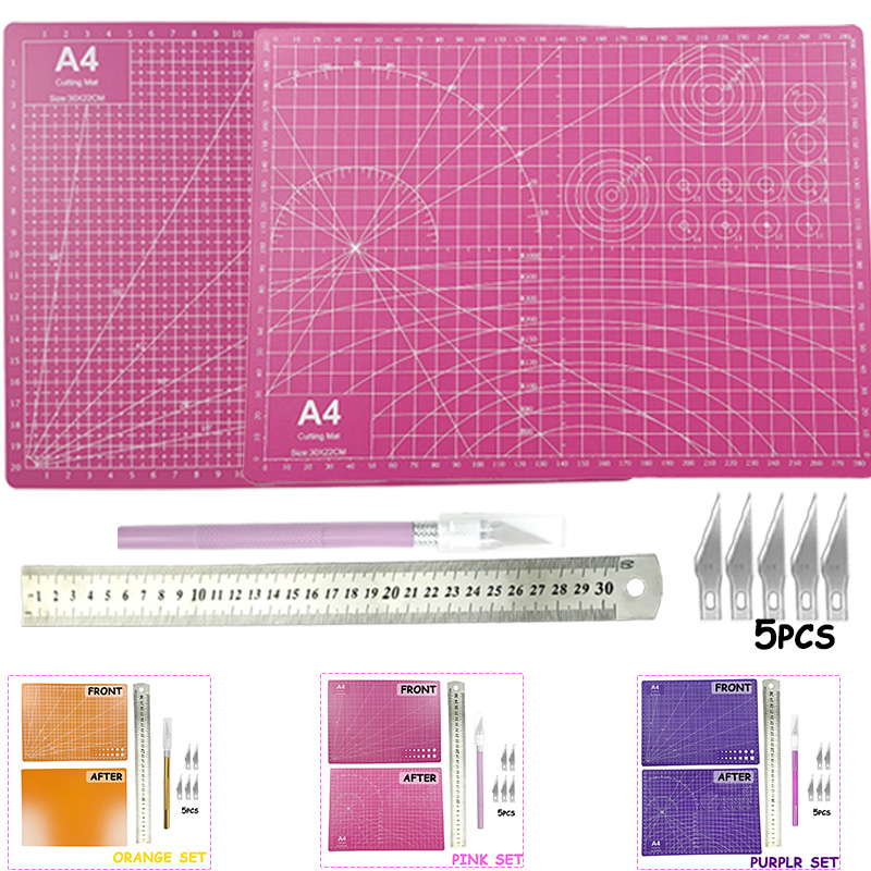 Leatherwork Ruler - Set di tappetini da taglio in