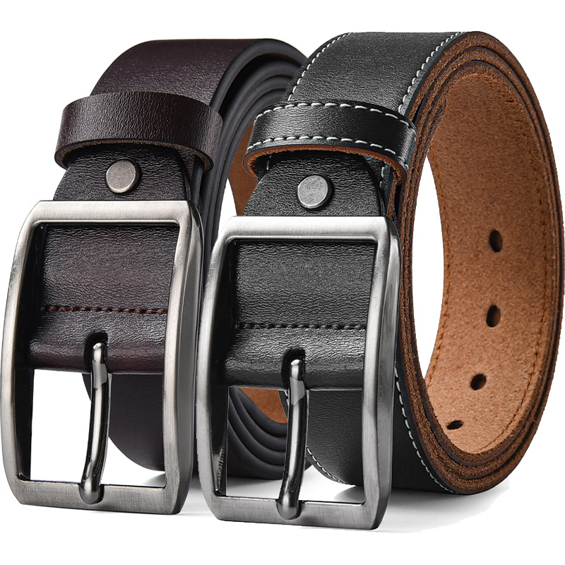 Leather Work Jeans - Cinghie in vita con fibbia ad