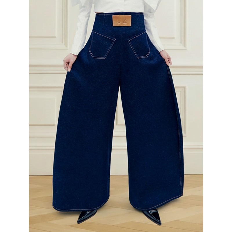 Leather Work Jeans - TAKO Jeans da donna vintage blu