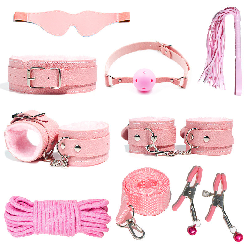 Leatherwork Kit - 6-10 Pz/set Bondage Sessuale Manette Frusta