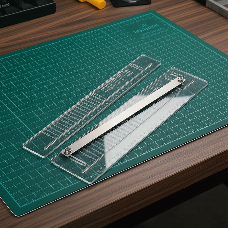 Leatherwork Ruler - Righello piatto in pelle per artigiani