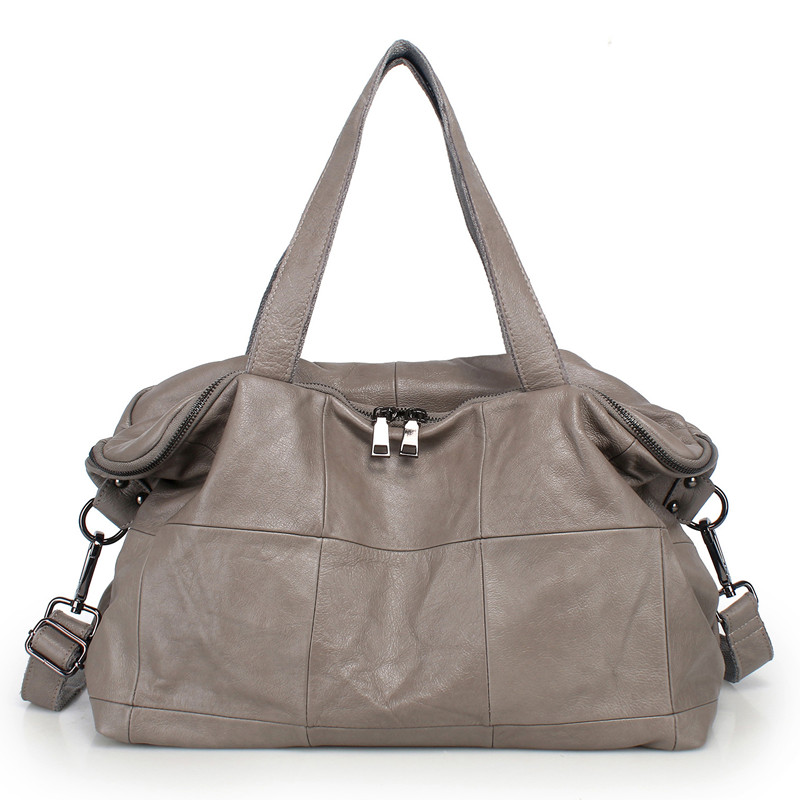 Leather Work Handbag - Borsa tote di grande capacità per