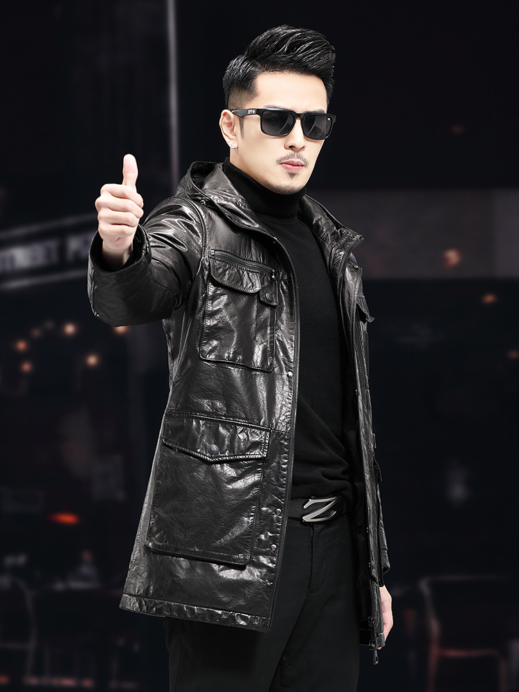 Cappotto invernale da uomo cal - Leather Work Jacket With Hood recensione e prezzo