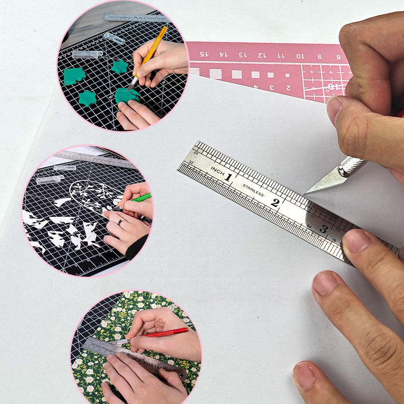 Set di tappetini da taglio in  - Leatherwork Ruler recensione e prezzo