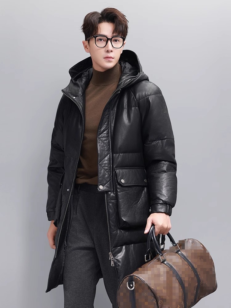 Piumino invernale da uomo cald - Leather Work Jacket With Hood recensione e prezzo
