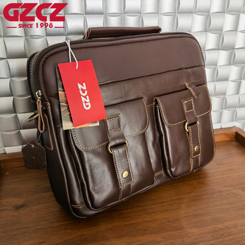 Borsa da Uomo GZCZ, Borsa per  - Leather Work Handbag recensione e prezzo