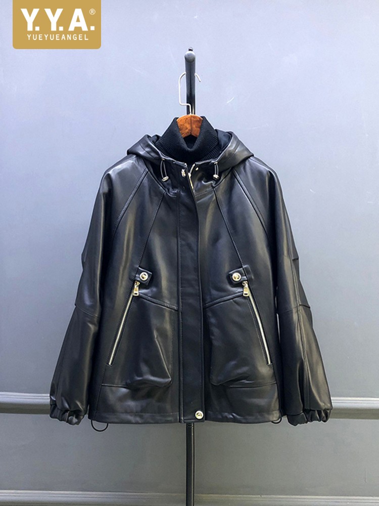 Offerta Speciale Autunnale: Gi - Leather Work Jacket With Hood recensione e prezzo