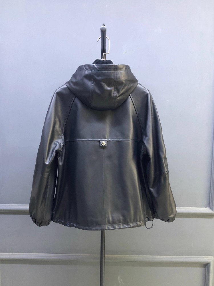 Offerta Speciale Autunnale: Gi - Leather Work Jacket With Hood recensione e prezzo