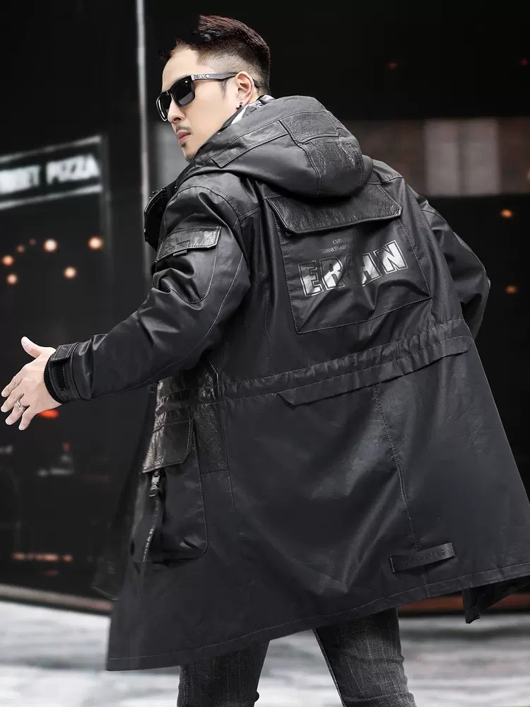 Cappotto invernale in vera pel - Leather Work Jacket With Hood recensione e prezzo