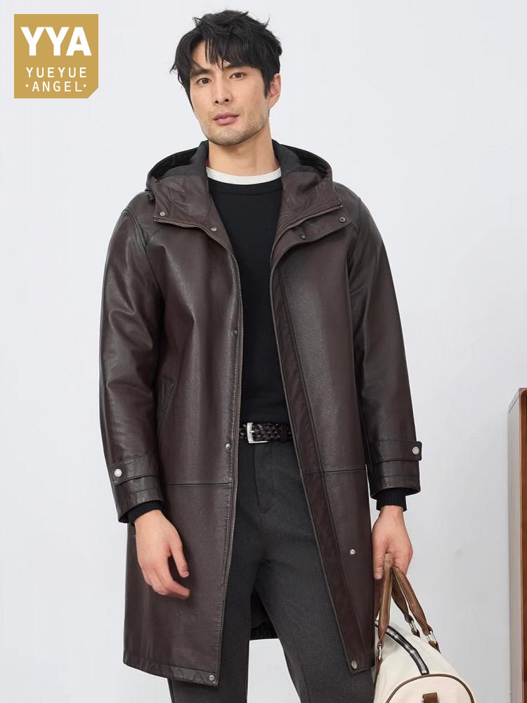 Moda uomo autunno nuova giacca - Leather Work Jacket With Hood recensione e prezzo