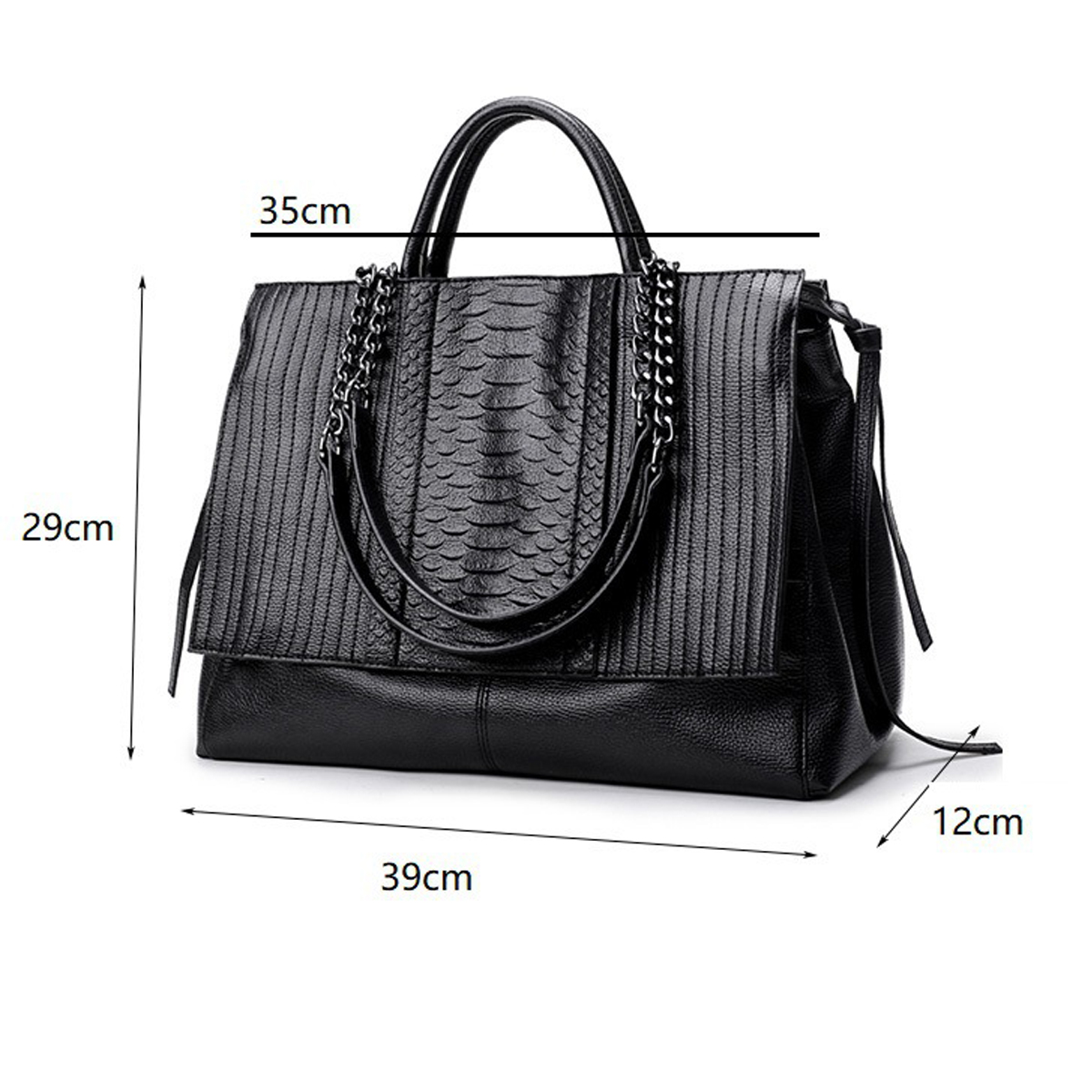 Elegante borsa tote con cernie - Leather Work Handbag recensione e prezzo