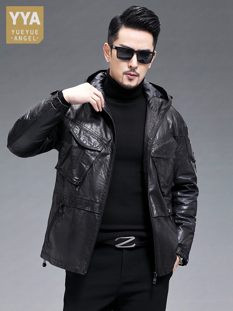 Piumino invernale da uomo cald - Leather Work Jacket With Hood recensione e prezzo